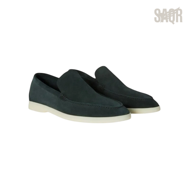 Loro Piana Summer Walk Loafers – Dark Green - View 1