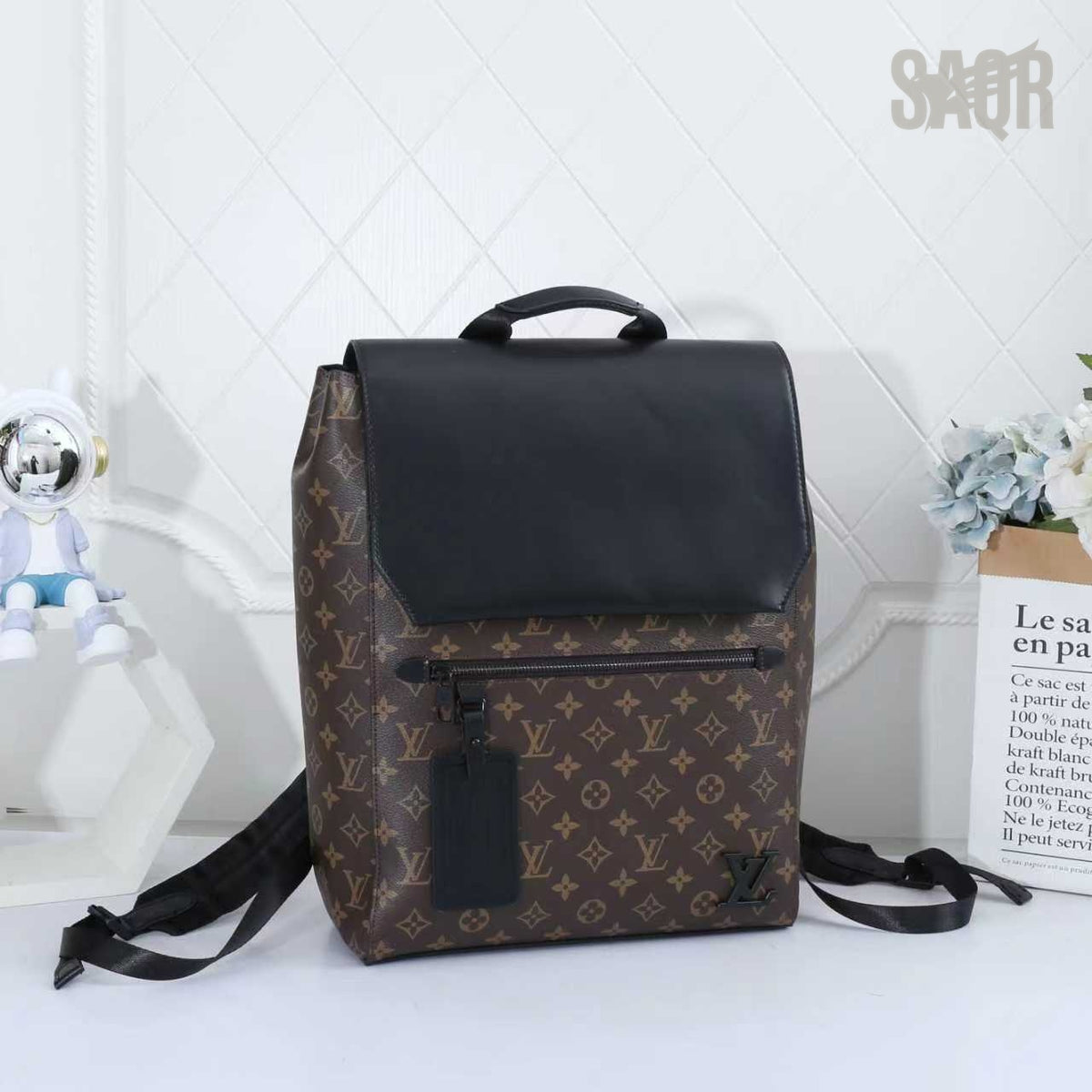 Louis Vuitton Takeoff Backpack / LV Aerogram Backpack (Black)