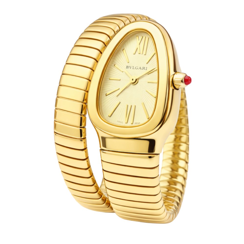 Bvlgari Watch | Serpenti Tubogas Spiral Steel & Yellow Gold