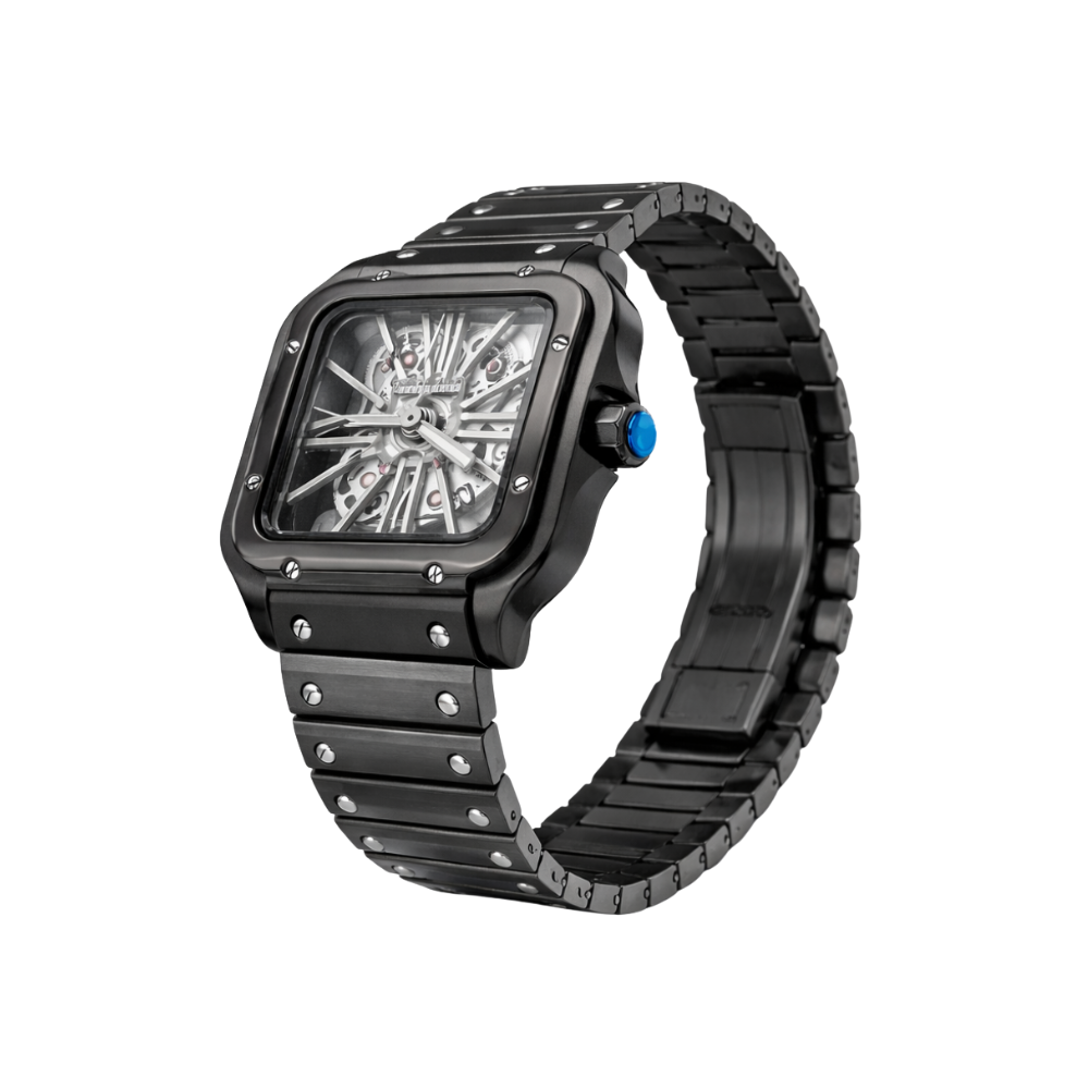 Cartier Watch | Santos de Cartier Skeleton Large Black Steel