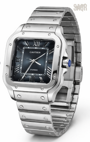 Cartier Watch | Santos de Steel Blue Dial
