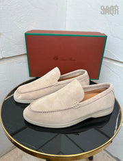Loro Piana Summer Walk Suede Loafers – Beige - View 5