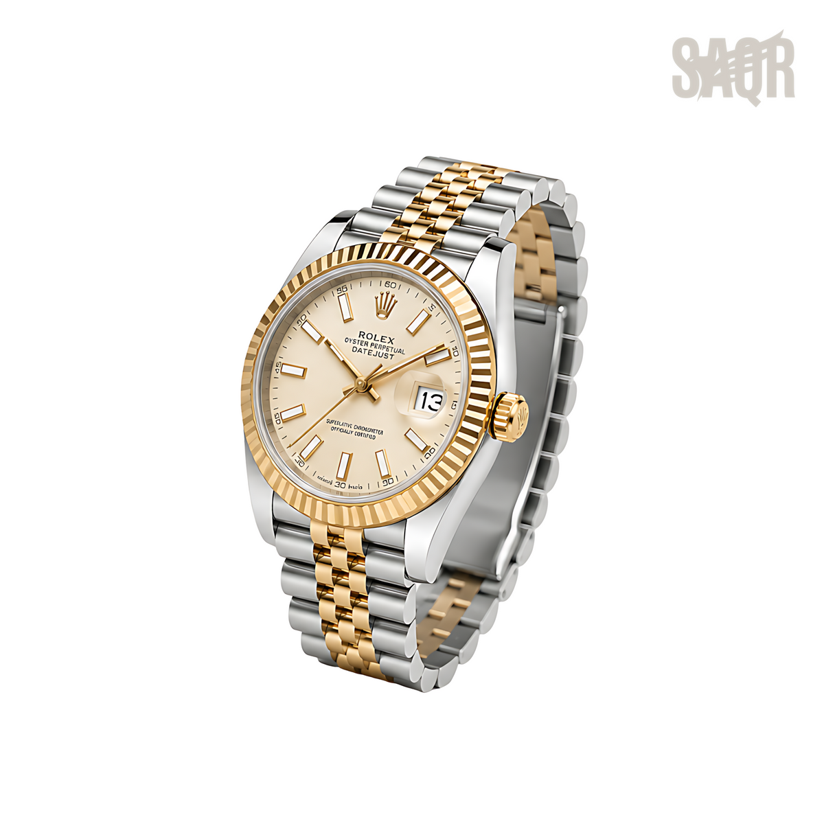 Rolex Datejust Champagne Dial Two Tone Silver Gold Watch - image 3