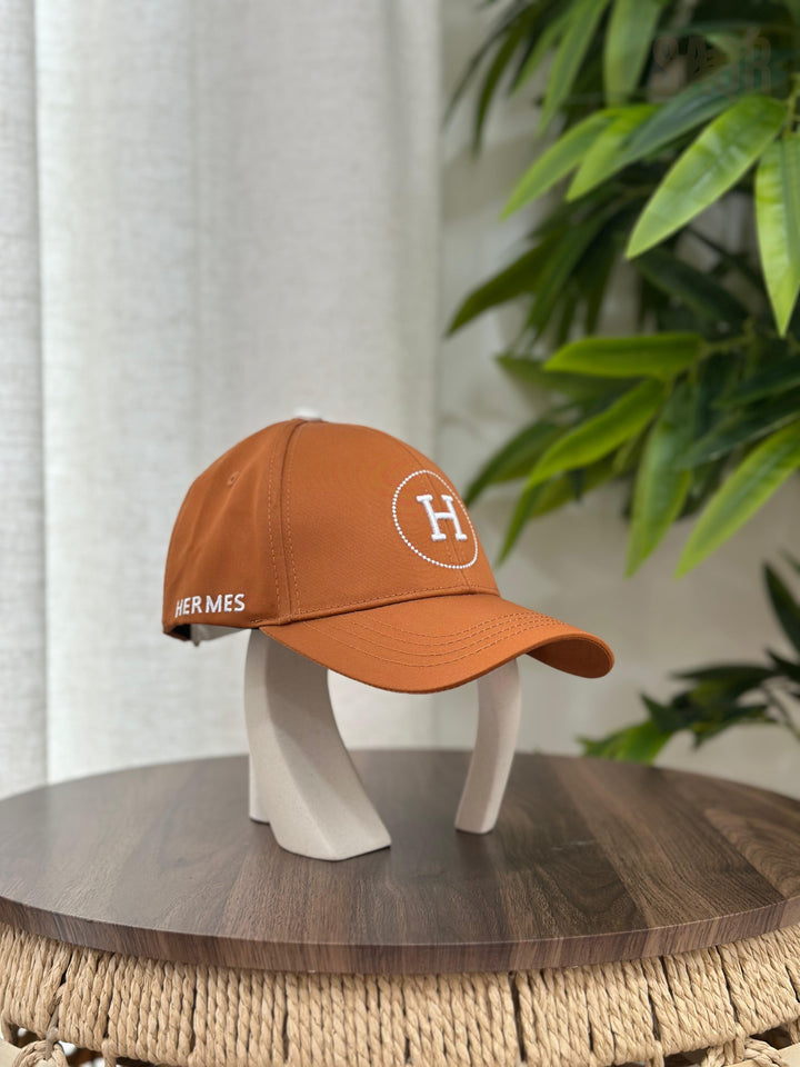Hermès Nevada "H" Cap (Noir/Orange)