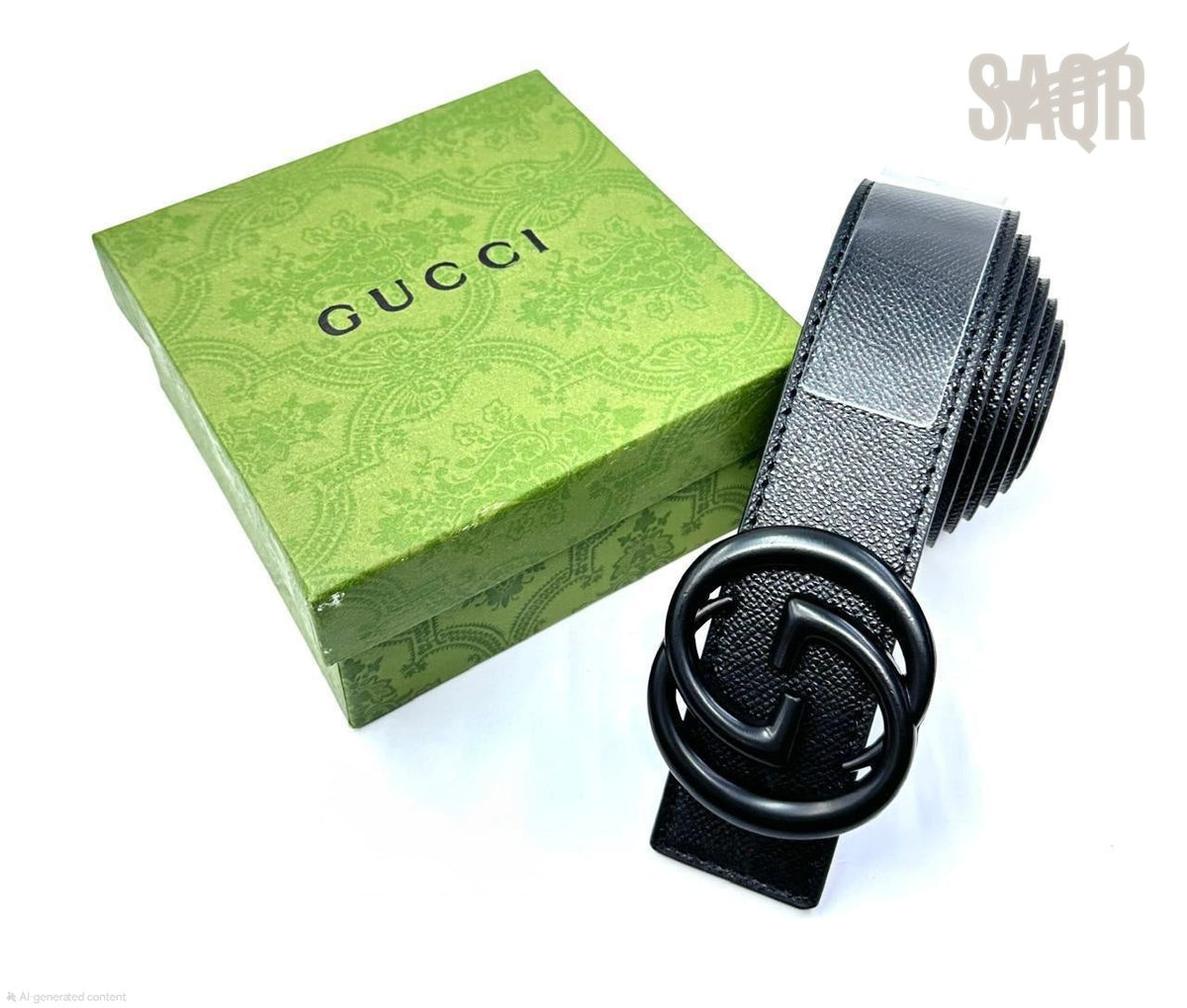 Gucci | Blondie Interlocking G Belt – Navy Blue / Silver Black – Product Image 1