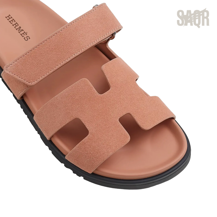 Hermès Chypre Sandals – Nude Suede - View 2