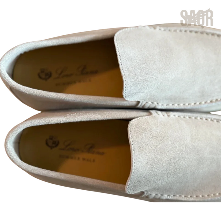 Loro Piana Summer Walk Icy Loafers – Grey - View 2