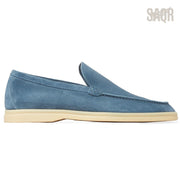 Loro Piana Summer Walk Loafers – Light Blue - View 1