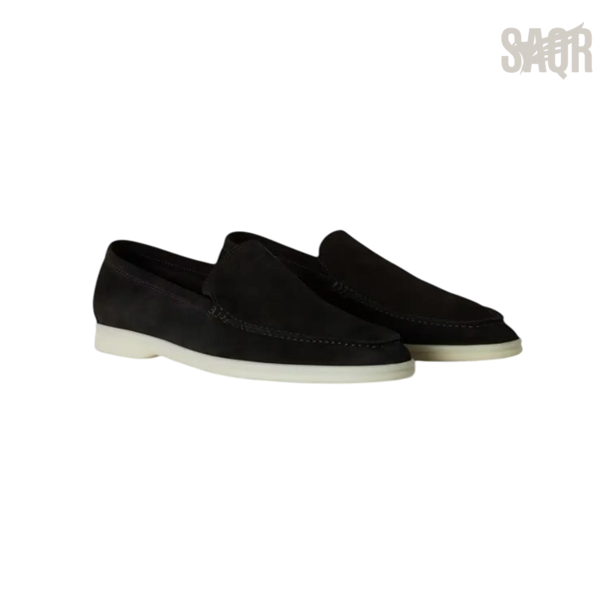 Loro Piana Summer Walk Loafers – Black - View 1