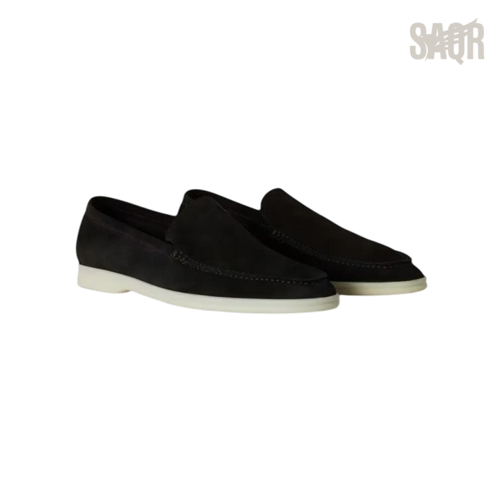 Loro Piana Summer Walk Loafers – Black - View 1