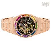 Audemars Piguet Royal Oak Rainbow Frosted Rose Gold Watch - image 3
