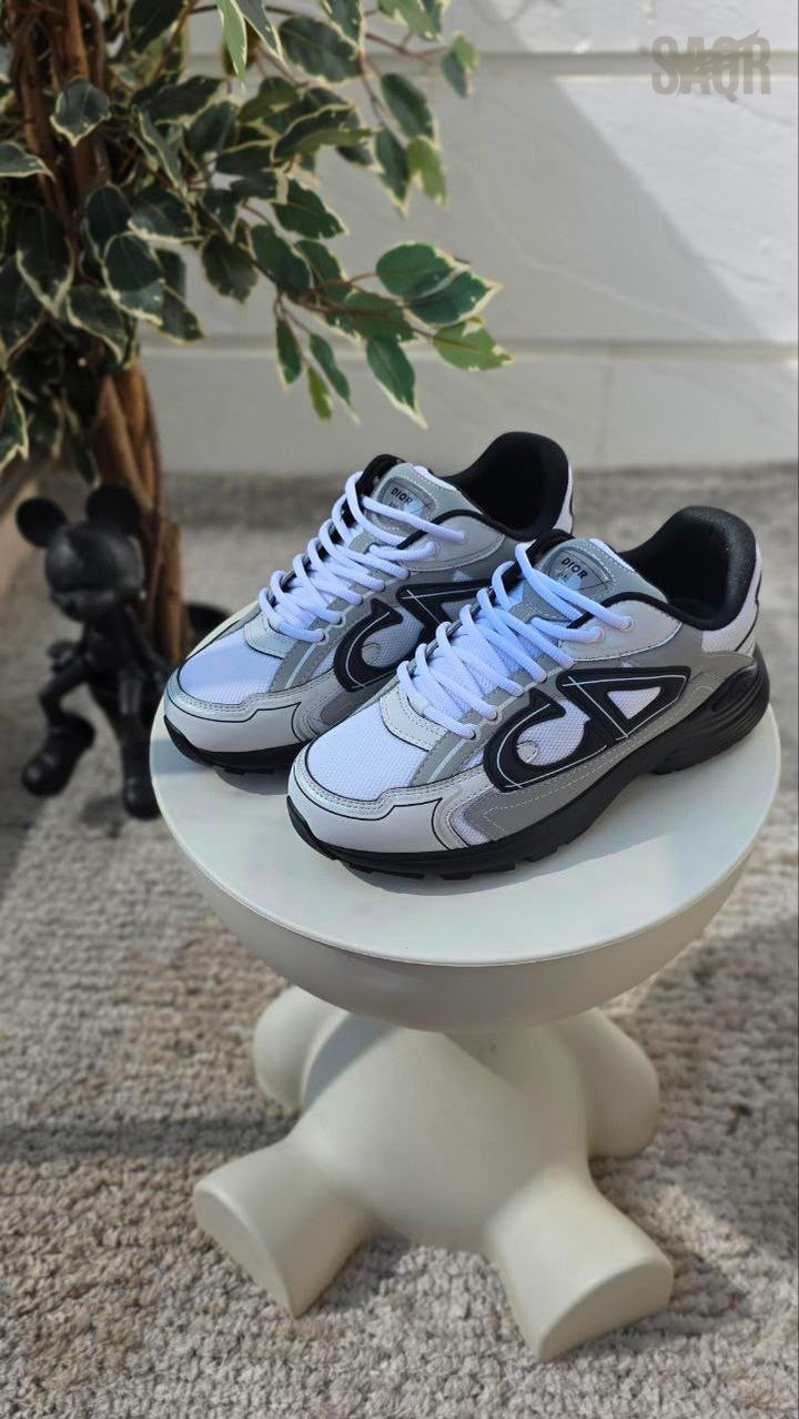 Dior B30 Sneakers – White & Grey - View 1
