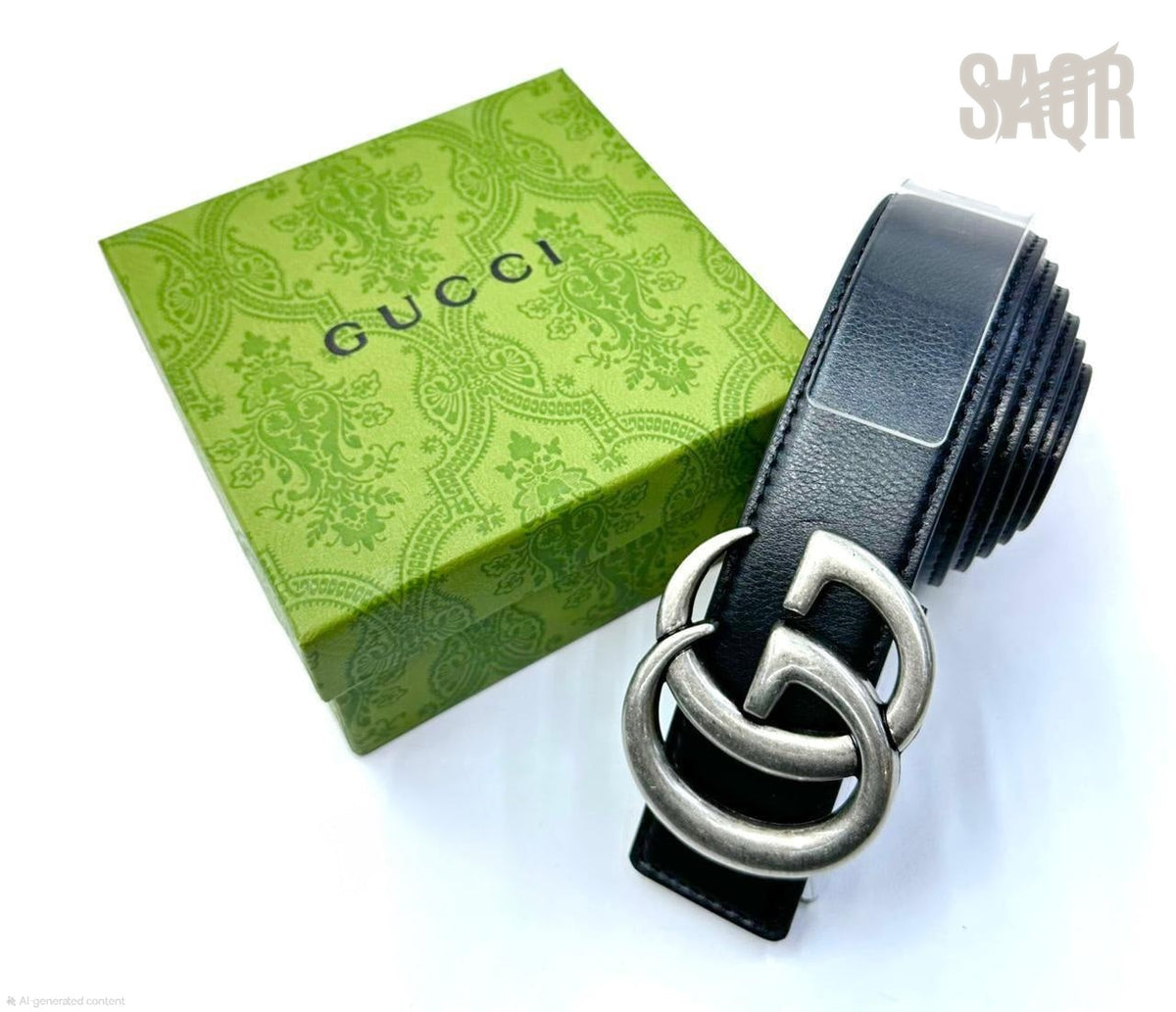 Gucci | Interlocking G Belt – Black / On Black – Product Image 1