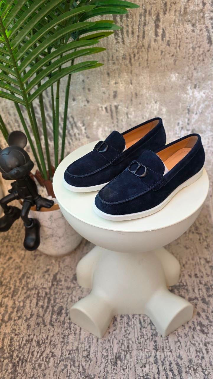 Dior Granville Suede Loafers – Navy Blue - View 2