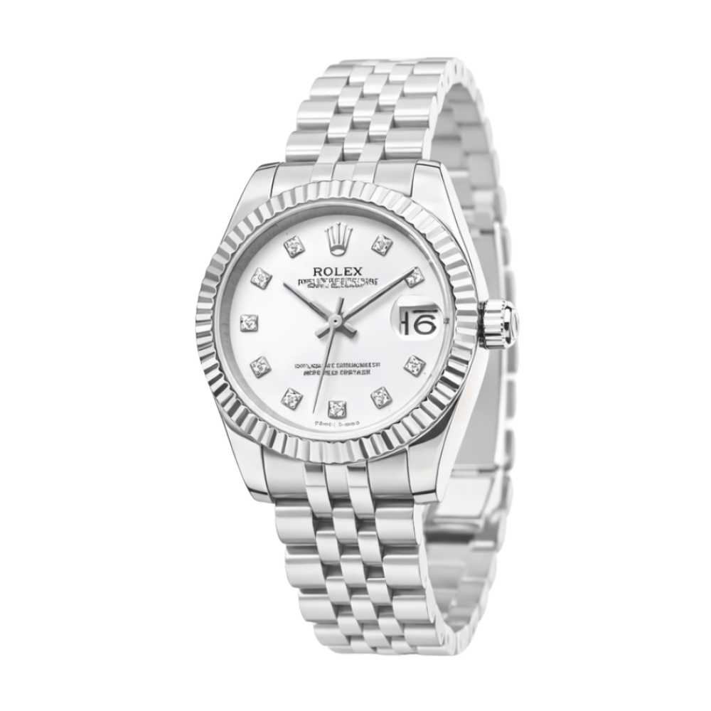 Rolex Watch | Datejust White Diamond Dial