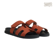 Hermès Chypre Sandals – Orange Canyon - View 1