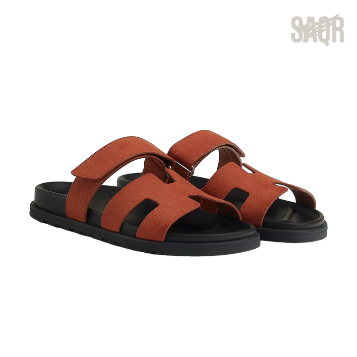 Hermès Chypre Sandals – Orange Canyon - View 1