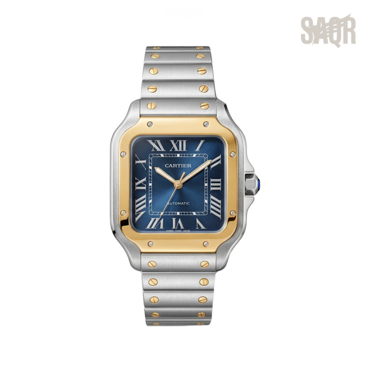 Cartier Watch | Santos de Two-Tone Blue Dial