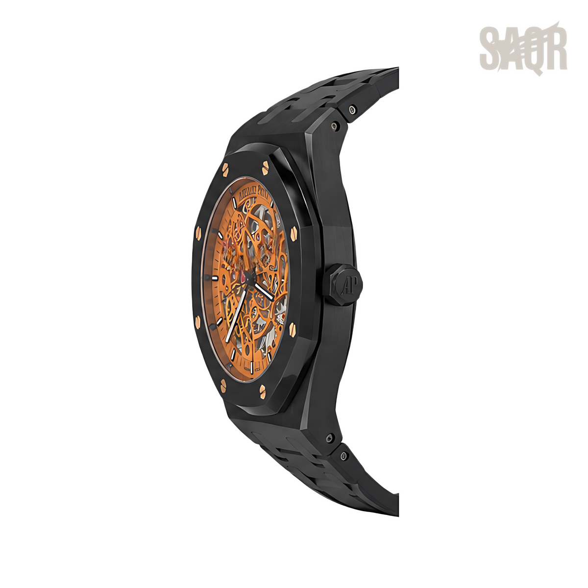 Audemars Piguet Royal Oak Skeleton Black Ceramic Orange Watch - image 3