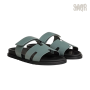 Hermès Chypre Sandals – Bleu Tonnerre - View 1