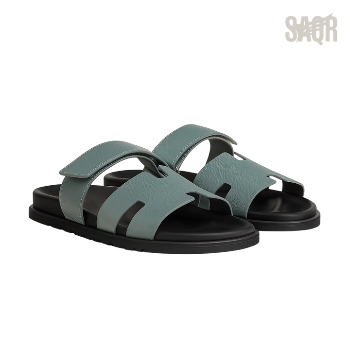 Hermès Chypre Sandals – Bleu Tonnerre - View 1