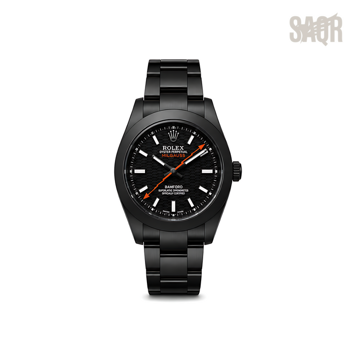 Rolex Milgauss Bamford Honeycomb Dial Matte Black Watch - image 1