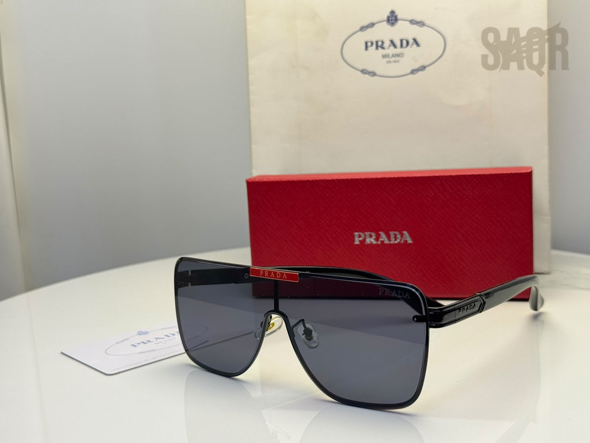 Prada Flat-Top Sunglasses Black - View 3