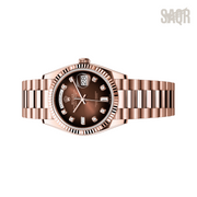 Rolex Watch | Day-Date Brown Ombré Diamond Dial