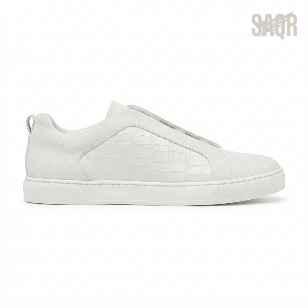 Zegna Triple Stitch Sneakers – White - View 1