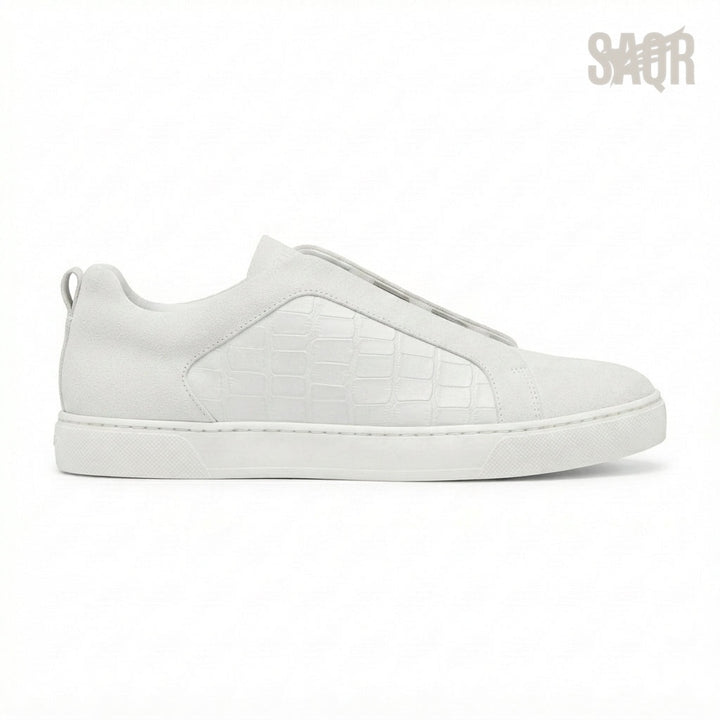 Zegna Triple Stitch Sneakers – White - View 1