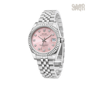 Rolex Watch | Datejust Pink Dial Fluted Bezel & Jubilee Watch