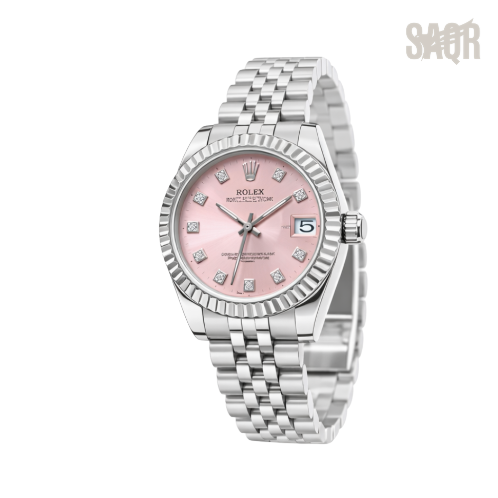 Rolex Watch | Datejust Pink Dial Fluted Bezel & Jubilee Watch