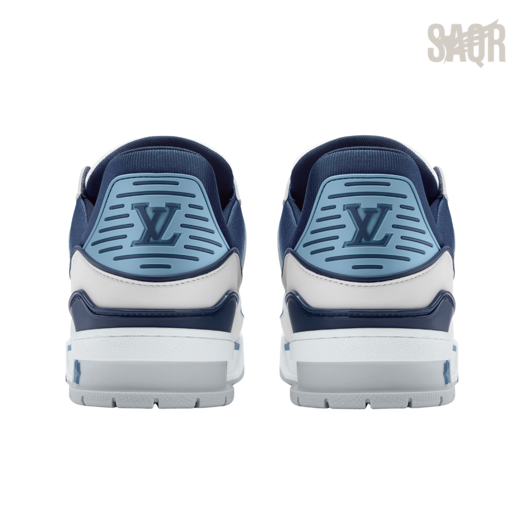 Louis Vuitton LV Trainer Sneakers – White & Blue - View 3