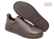 Zegna Footwear | Triple Stitch Chocolate