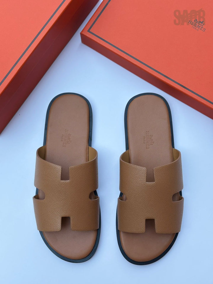 Hermès Izmir Sandal (Bleu Orage / Bleu Marine)