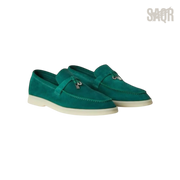 Loro Piana Summer Charms Loafers – Forest Leaves - View 1
