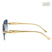 Cartier Sunglasses Gold-Tone – Blue Gradient - View 2