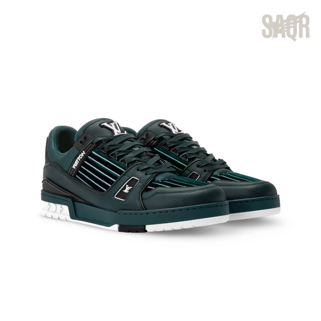 Louis Vuitton LV Trainer Sneakers Striped – Green - View 4
