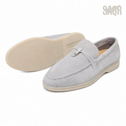 Loro Piana Summer Walk Loafers – Light Grey - View 2