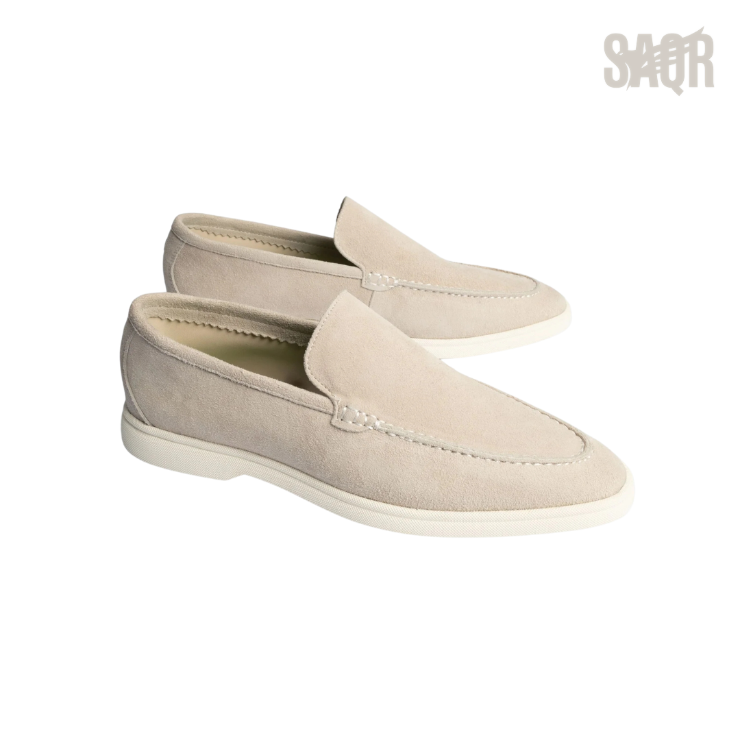 Loro Piana Summer Walk Suede Loafers – Beige - View 4