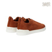 Zegna Triple Stitch Sneakers – Rust Brown - View 3