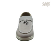 Loro Piana Summer Walk Suede Loafers – Light Grey - View 2