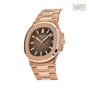 Patek Watch | Nautilus Rose Gold Brown