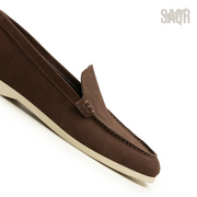 Loro Piana Summer Walk Suede Loafers – Brown - View 3