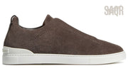 Zegna Triple Stitch Sneaker - Brown | Men