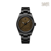 Rolex Milgauss Arabic Gold Dial Matte Black Watch - image 1