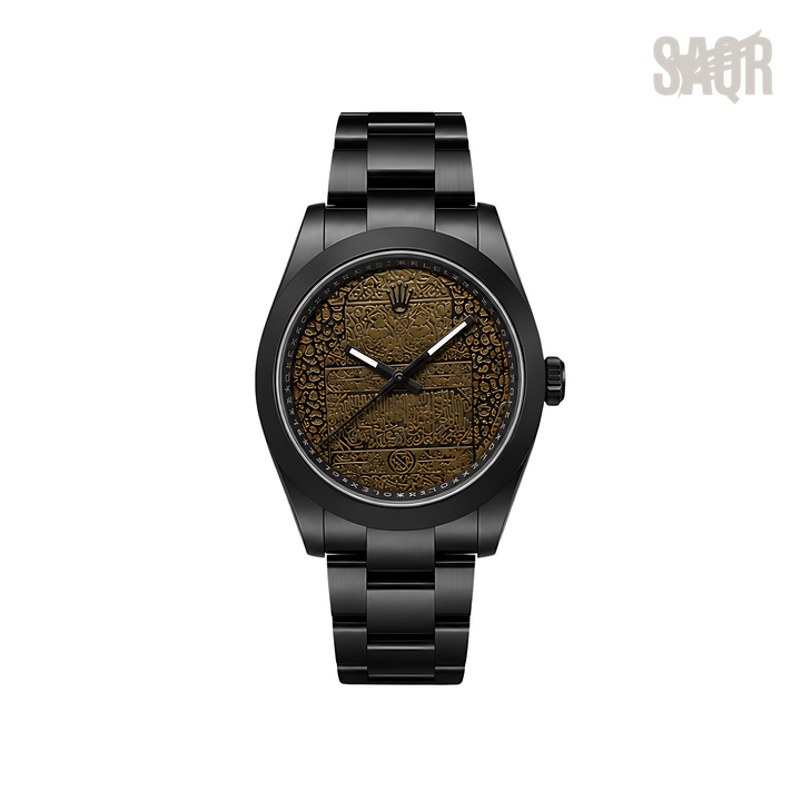 Rolex Milgauss Arabic Gold Dial Matte Black Watch - image 1