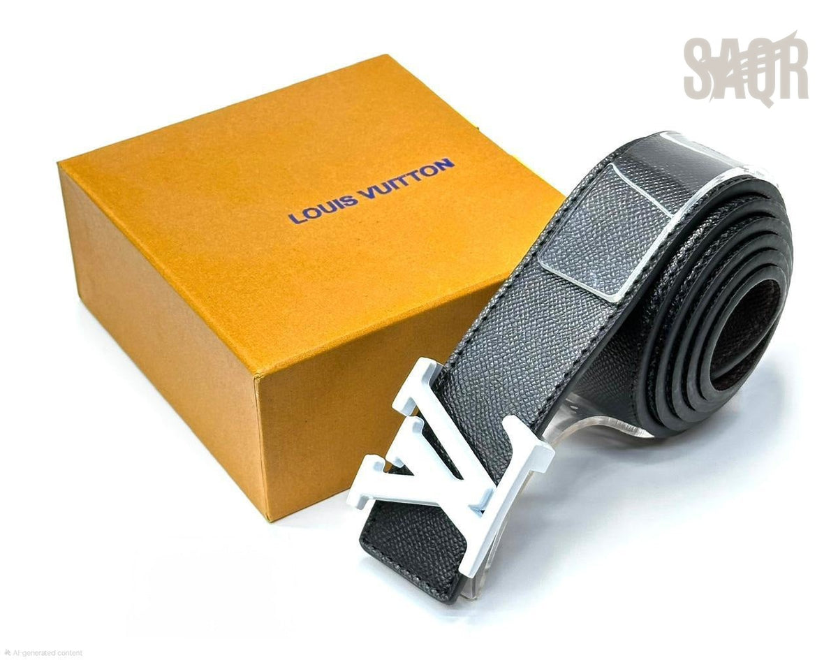 Louis Vuitton | LV Cut Out Epi Leather Belt – Silver – Product Image 1
