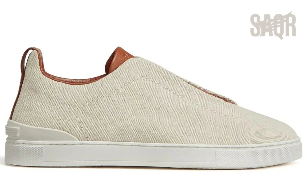 Zegna Triple Stitch Sneaker - Egg Shell | Men