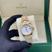 Audemars Piguet Watch | Royal Oak Yellow Gold White Diamond Dial